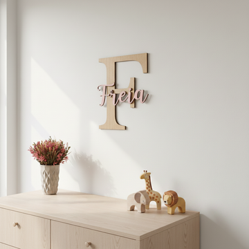 Naambordje - Letter met naam - 30 cm