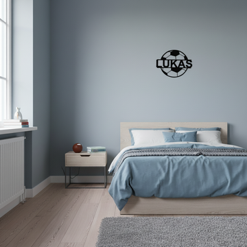 Naambordje - Voetbal - 31x25 cm.