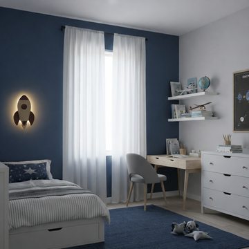 Kinderlamp – Uitsnede Raket – 32x31 cm