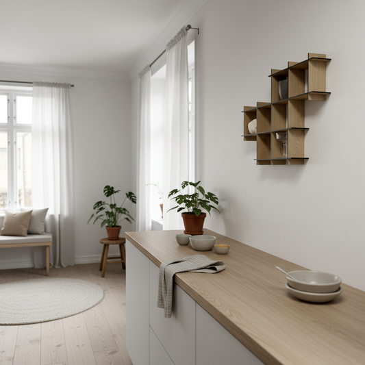Wandplank met 7 vakken