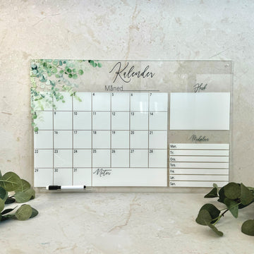 Kalender met weekmenu - Eucalyptus - 60×40 cm
